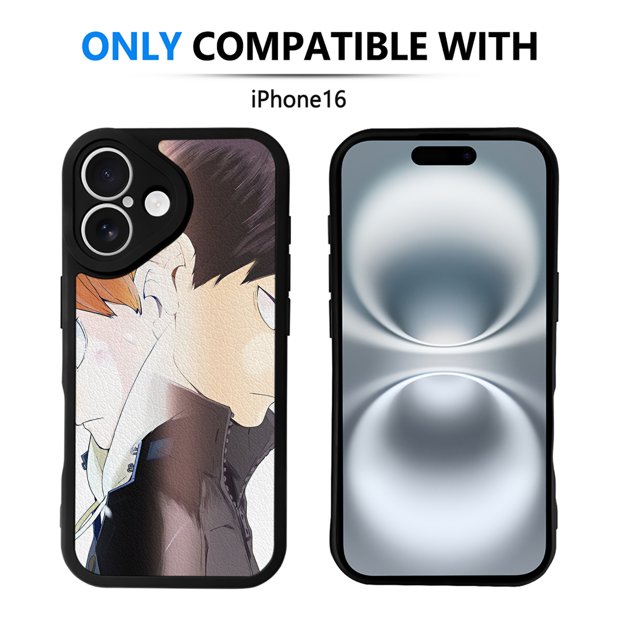 （画像用） ハイキュー!! Haikyu!! 【iPhone 16シリーズ対応】シリコンスマホケース（レザー調） 材質：シリコン